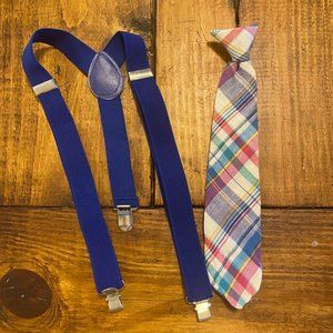 Boy's Clip-On Tie and Suspender Set